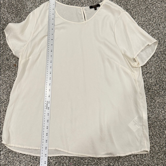 Quince Cream Silk Blend Timeless Closet Staple Minis Neutral Blouse for Women - Picture 9 of 10